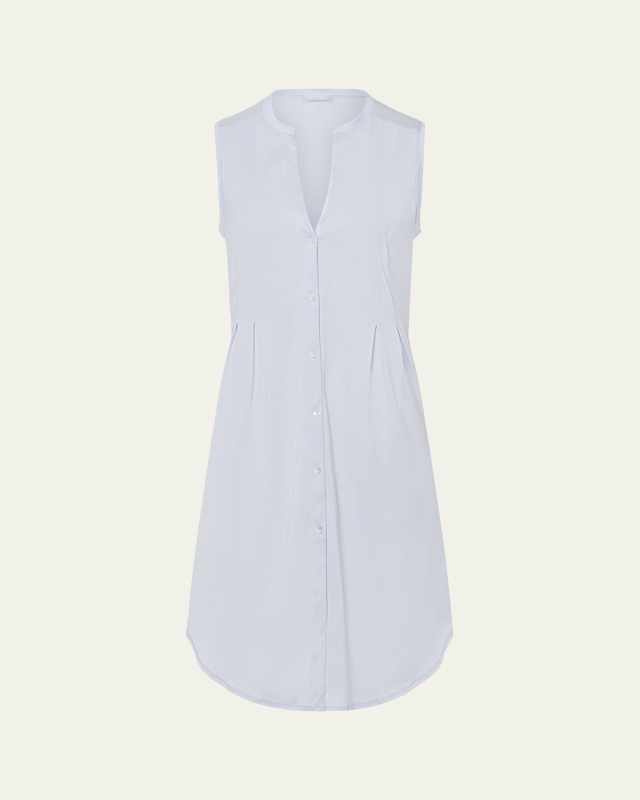 Cotton Deluxe Sleeveless Shirtwaist Nightgown